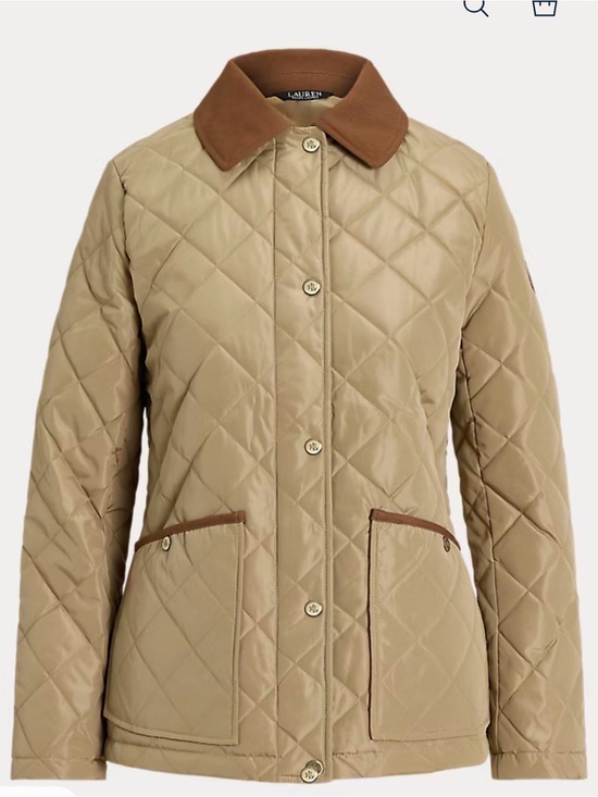 Lauren Ralph Lauren Jackets & Blazers - Lauren Ralph Lauren Twill Trim Diamond Quilted Barn Jacket Size M Birch Tan